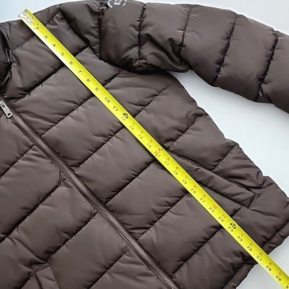 Kenneth Cole New York Men's Brown Puffer Winter Coat Grey Hood  Pockets Size Med - Picture 14 of 14